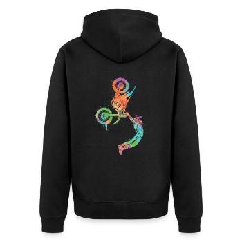 Dirt Biker Filles Moto Enfants Motocross - Veste à capuche bio Premium Unisexe - noir - Dos - Nico (187cm)