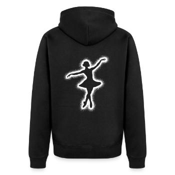Ballet Danse Ballet Danseuse Ballerine Fille - Veste à capuche bio Premium Unisexe - noir - Dos - Nico (187cm)