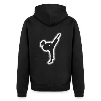 Taekwondo Arts Martiaux Enfants Filles Femmes Karaté - Veste à capuche bio Premium Unisexe - noir - Dos - Nico (187cm)