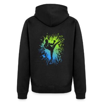 Muay Thai Arts Martiaux Enfants Garçons Kickboxing - Veste à capuche bio Premium Unisexe - noir - Dos - Nico (187cm)