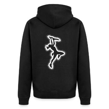 Bloc Alpinisme Grimpeurs Femmes Escalade - Veste à capuche bio Premium Unisexe - noir - Dos - Nico (187cm)