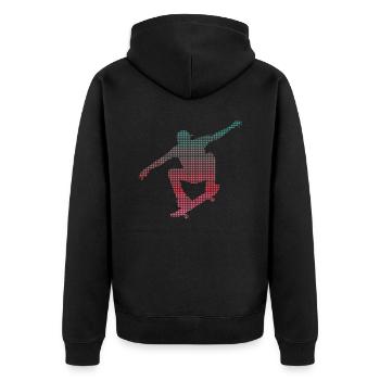 Skateur Skateur Skateboard Coloré Skateur - Veste à capuche bio Premium Unisexe - noir - Dos - Nico (187cm)