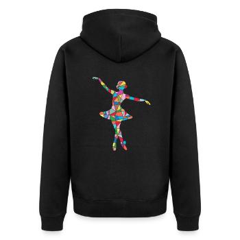 danseuse de ballet danseuse de ballet ballerine - Veste à capuche bio Premium Unisexe - noir - Dos - Nico (187cm)