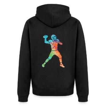 Football américain Sports Enfants Football masculin - Veste à capuche bio Premium Unisexe - noir - Dos - Nico (187cm)