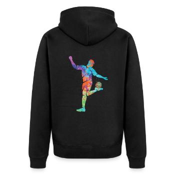 Jouer au football Enfants Football Garçons Football - Veste à capuche bio Premium Unisexe - noir - Dos - Nico (187cm)