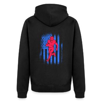 Football américain USA Garçons Football masculin - Veste à capuche bio Premium Unisexe - noir - Dos - Nico (187cm)