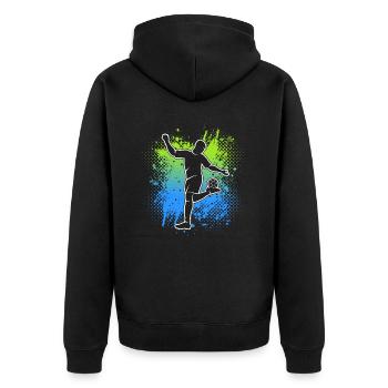 Joueurs de football Enfants Football Hommes Football - Veste à capuche bio Premium Unisexe - noir - Dos - Nico (187cm)