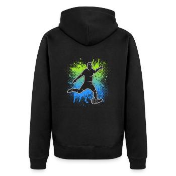 Joueurs de football Enfants Football Garçons Football - Veste à capuche bio Premium Unisexe - noir - Dos - Nico (187cm)