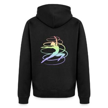 Gymnast Gymnastics Kids Women Gymnastics Girls - Unisex Premium Organic Zip Hoodie - black - Back - Nico (187cm)