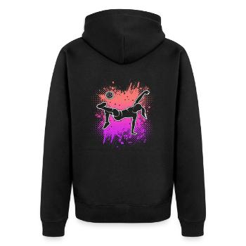 Soccer Player, Soccer Player, Soccer Girl - Unisex Premium Organic Zip Hoodie - black - Back - Nico (187cm)