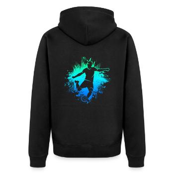 Football Football Hommes Garçons Enfants Football - Veste à capuche bio Premium Unisexe - noir - Dos - Nico (187cm)