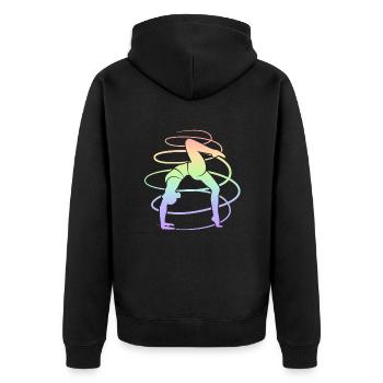 Gymnast Gymnastics Women Kids Gymnastics Girls - Unisex Premium Organic Zip Hoodie - black - Back - Nico (187cm)