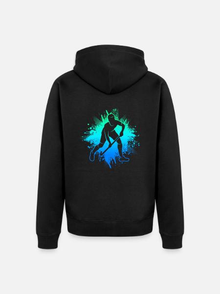 Giocatori di hockey su prato Giocatori di hockey su prato Ragazzi Giocatori di hockey - Felpa con cappuccio ecologica premium unisex - nero
