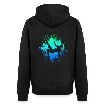 Football Football Hommes Enfants Football Garçons - Veste à capuche bio Premium Unisexe - noir - Dos - Nico (187cm)