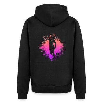 Football Football Femmes Enfants Filles Football - Veste à capuche bio Premium Unisexe - noir - Dos - Nico (187cm)