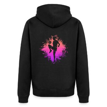 Football Football Femmes, Filles, Enfants, Football - Veste à capuche bio Premium Unisexe - noir - Dos - Nico (187cm)