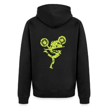 Dirt Biker Motard Enfants Motocross Garçons - Veste à capuche bio Premium Unisexe - noir - Dos - Nico (187cm)