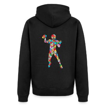 Football américain Joueurs de football Football masculin - Veste à capuche bio Premium Unisexe - noir - Dos - Nico (187cm)