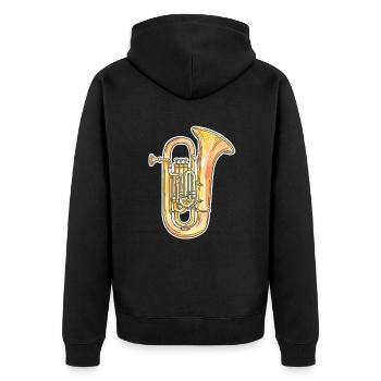 Tuba de dessin animé - Veste à capuche bio Premium Unisexe - noir - Dos - Nico (187cm)