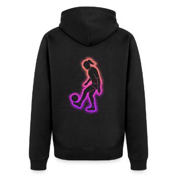 Soccer Soccer Player Women Soccer Player - Unisex Premium Organic Zip Hoodie - black - Back - Nico (187cm)