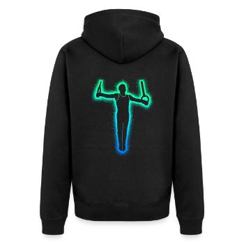 Gymnastics Gymnastics Ring Gymnastics Men Boys Gymnastics - Unisex Premium Organic Zip Hoodie - black - Back - Nico (187cm)