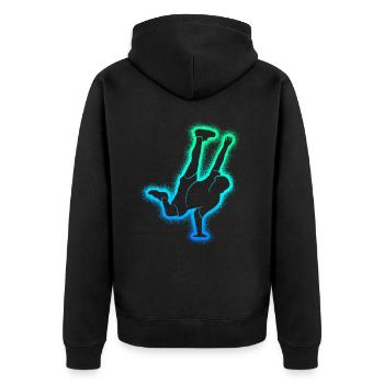 Breakdance Dance Breakdancer Kids Breakdancing - Unisex Premium Organic Zip Hoodie - black - Back - Nico (187cm)