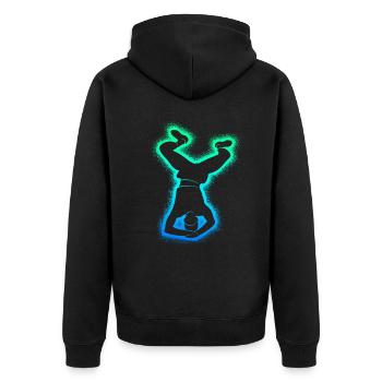 Breakdance Dance Breakdancer Men's Breakdancing - Unisex Premium Organic Zip Hoodie - black - Back - Nico (187cm)