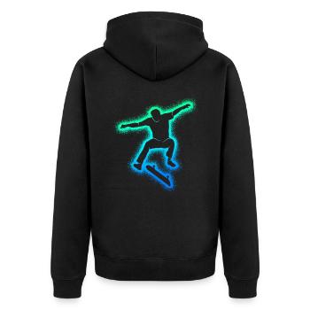 Skate Skateboarder Skater Skateboard Homme - Veste à capuche bio Premium Unisexe - noir - Dos - Nico (187cm)