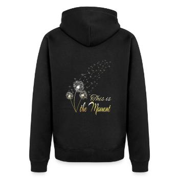 Pissenlit Spore Vol Graines volantes Jardin d’herbes sauvages - Veste à capuche bio Premium Unisexe - noir - Dos - Nico (187cm)