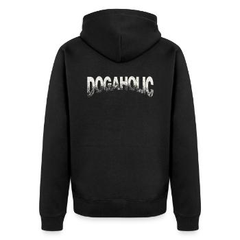 DOGAHOLIC IGP Mondioring dog motif - Unisex Premium Organic Zip Hoodie - black - Back - Nico (187cm)