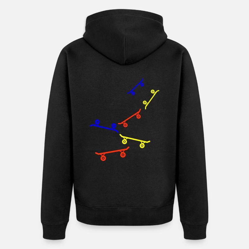 Skateboard Skaters - Veste à capuche bio Premium Unisexe - noir