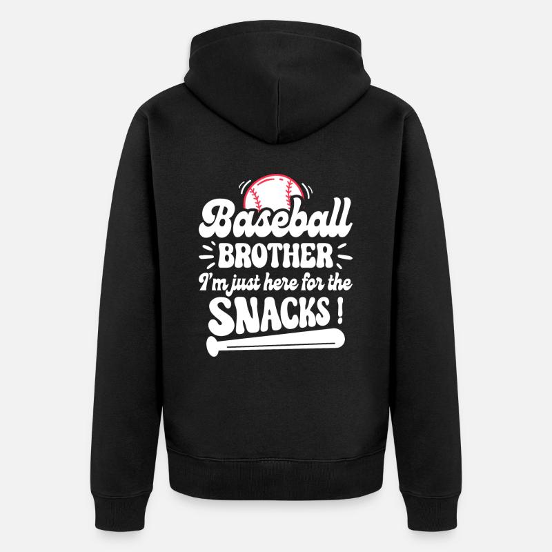 Humour Frère Supporter Baseball - Veste à capuche bio Premium Unisexe - noir