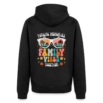 Vacances 2024 En Famille Voyage En Famille - Veste à capuche bio Premium Unisexe - noir - Dos - Nico (187cm)