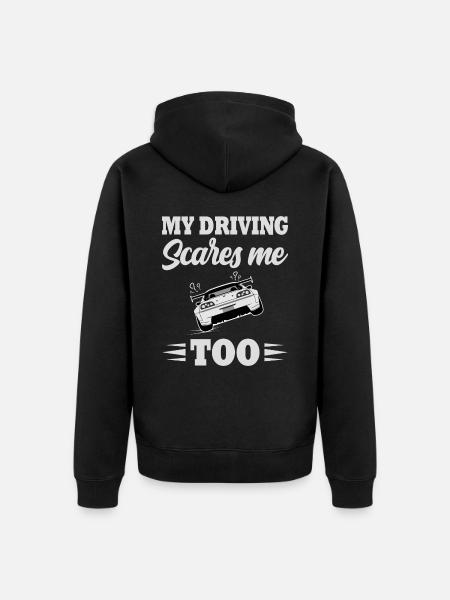 Car humor bad driver motorist - Unisex Premium Organic Zip Hoodie - black