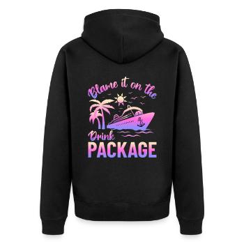 Humour Boissons Croisière Vacances - Veste à capuche bio Premium Unisexe - noir - Dos - Nico (187cm)