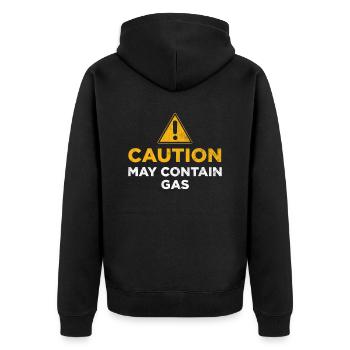 Attention : peut contenir du gaz - Veste à capuche bio Premium Unisexe - noir - Dos - Nico (187cm)