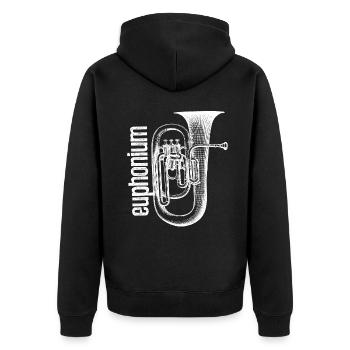 Euphonium Shirts - Unisex Premium Bio Zip Hoodie - Schwarz - Hinten - Nico (187cm)
