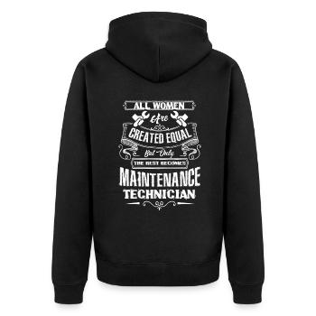 Proud To Be A Maintenance Technician - Unisex Premium Organic Zip Hoodie - black - Back - Nico (187cm)