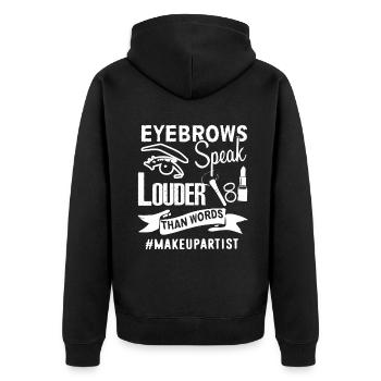 Makeup Artist Makeup Artist Hashtag - Unisex Premium Organic Zip Hoodie - black - Back - Nico (187cm)