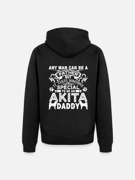 Akita Akita Daddy - Unisex Premium Organic Zip Hoodie - black
