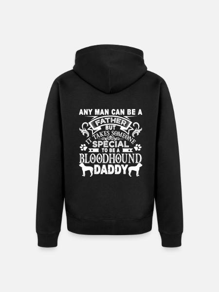 Proud Bloodhound Daddy - Unisex Premium Organic Zip Hoodie - black