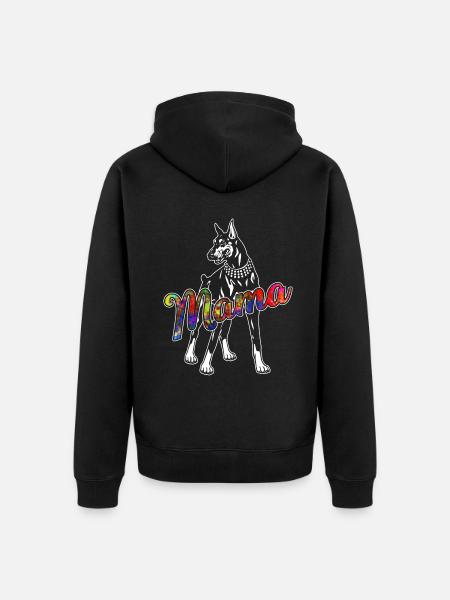 Doberman Pinscher Doberman Pinscher Mama - Unisex Premium Organic Zip Hoodie - black