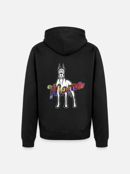 Great Dane Great Dane Mama - Unisex Premium Organic Zip Hoodie - black