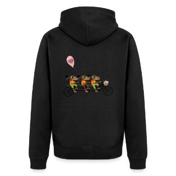Les chiens font du vélo - Veste à capuche bio Premium Unisexe - noir - Dos - Nico (187cm)