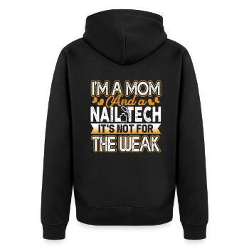 Nail Technician Nail Technician Mom - Unisex Premium Organic Zip Hoodie - black - Back - Nico (187cm)