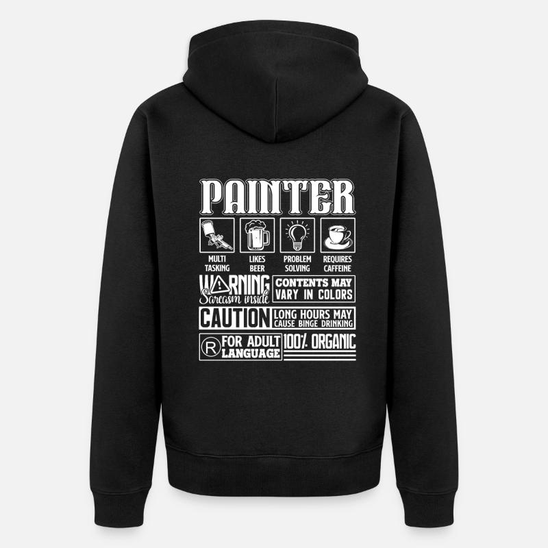 Painter Painter Solve Problems - Unisex Premium Organic Zip Hoodie - black