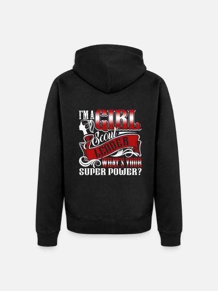 Scouting I'm A Girl Scout - Unisex Premium Organic Zip Hoodie - black