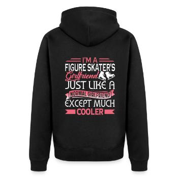 I'm A Cooler Figure Skating Girl - Unisex Premium Organic Zip Hoodie - black - Back - Nico (187cm)