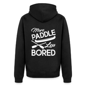 Paddle Boarding More Paddle Less Bored - Unisex Premium Organic Zip Hoodie - black - Back - Nico (187cm)