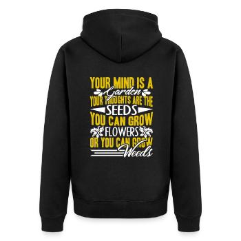 Gardening Gardening Fans - Unisex Premium Organic Zip Hoodie - black - Back - Nico (187cm)